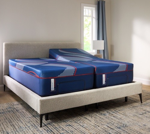 Split King Posturepedic Elite mattress in a styled room