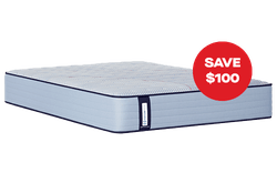 Posturepedic Spring mattress with "Save $100" badge