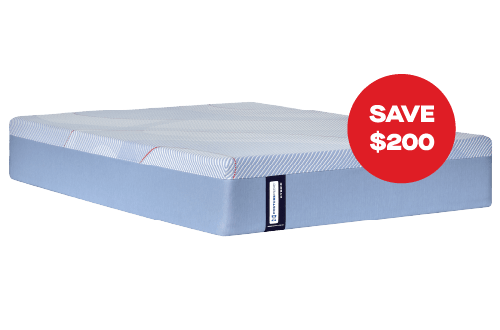 Posturepedic Hybrid mattress with "Save $200" badge