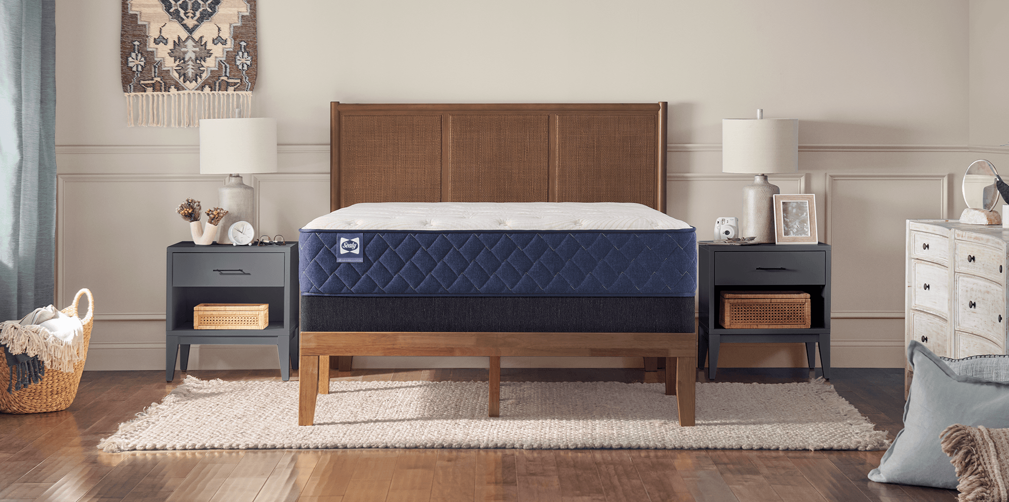 Icon mattress in styled room